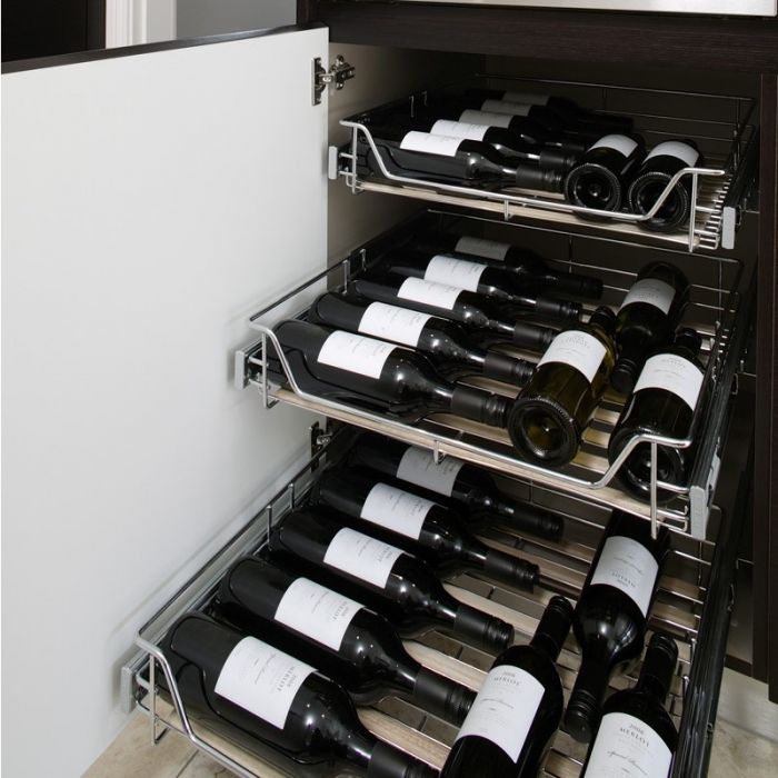 Wine cooler with pull out shelves outlet