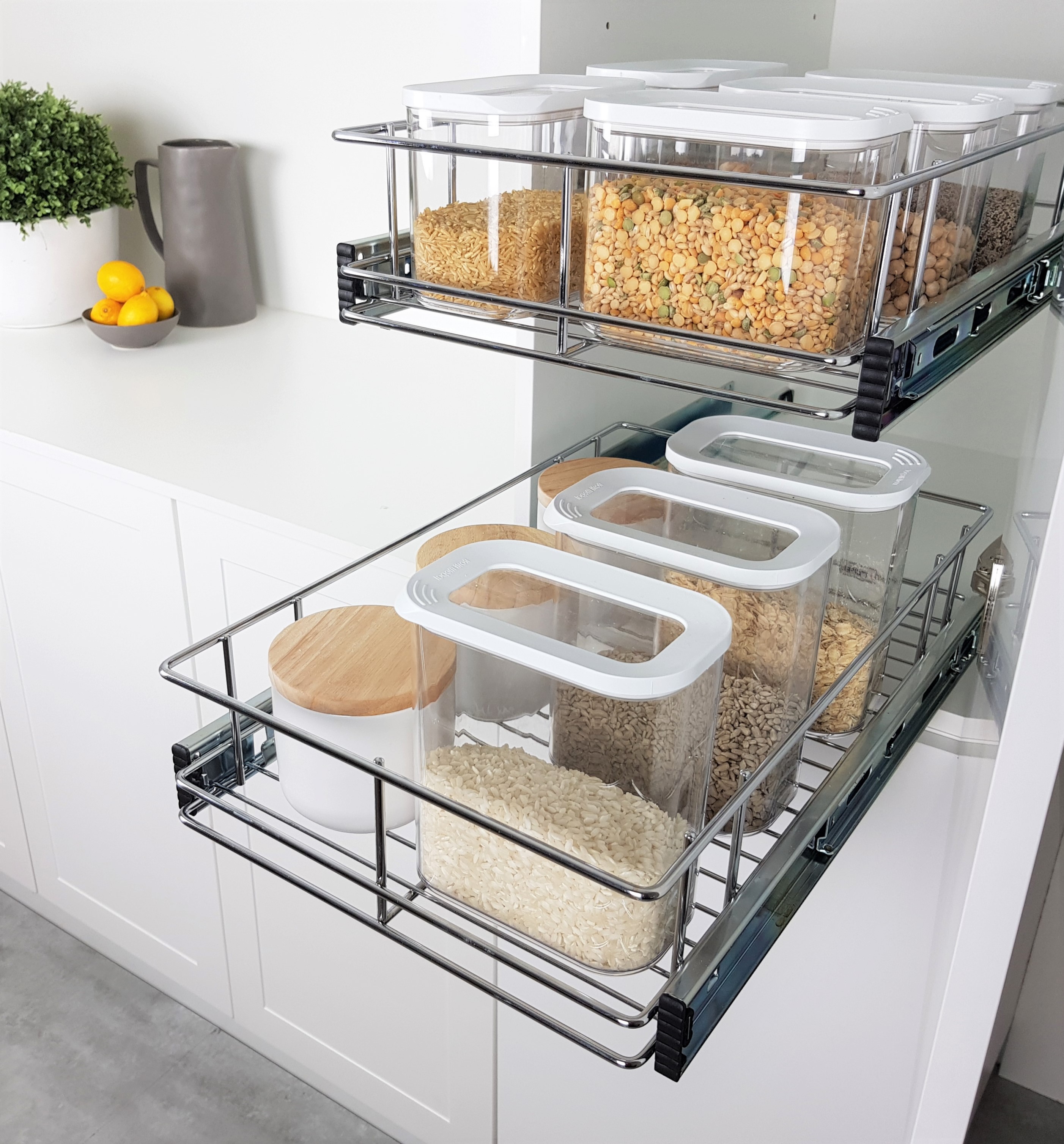 Wire Basket Drawers For Kitchen TANSEL Storage Solutions