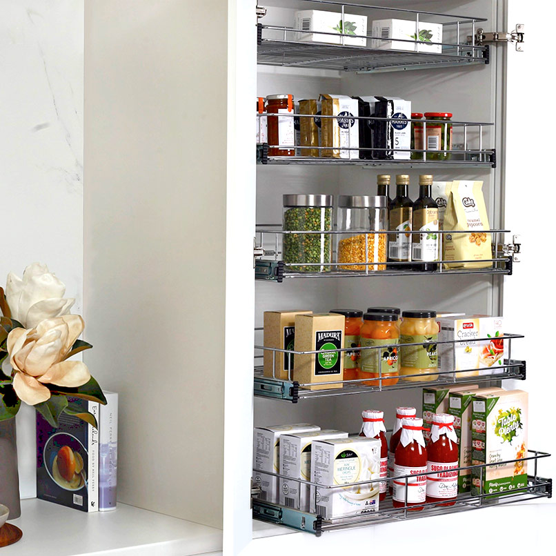 Pull Out Pantry Stainless Steel Drawers, Sliding Wire Racks For Kitchen Cabinets