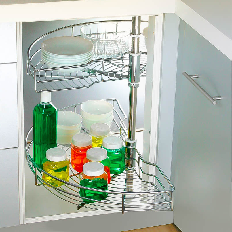 Stainless Steel Lazy Susan For Corner Cupboard Storage Tansel