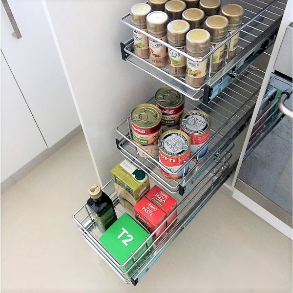Wire Basket Drawers For Narrow Kitchen Cupboards Tansel Storage