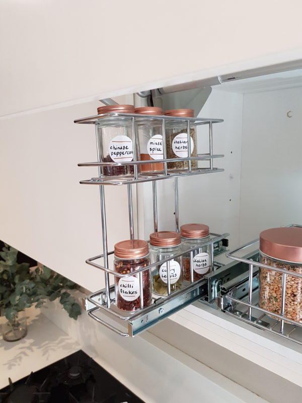 Overhead Pull Out Spice Rack | Tansel
