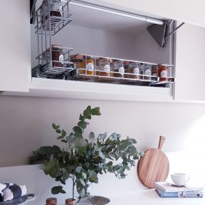 Overhead Pull Out Baskets Storage Solution